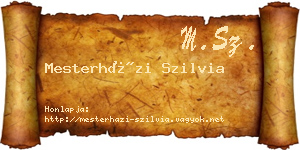 Mesterházi Szilvia névjegykártya