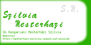 szilvia mesterhazi business card