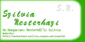 szilvia mesterhazi business card